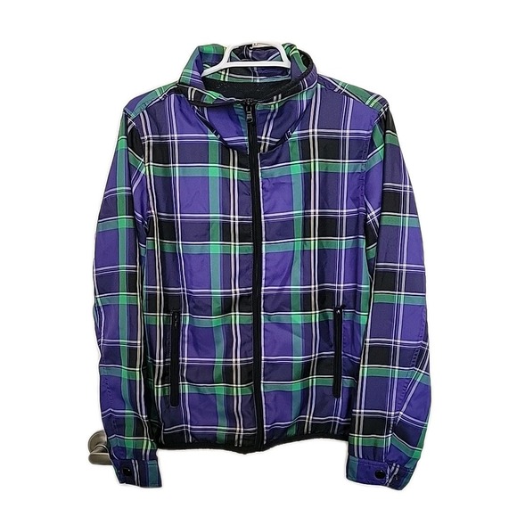 RALPH LAUREN ACTIVE Women's Size L Large Jacket Coat‎ Plaid Zip Front & Pockets - Picture 1 of 10